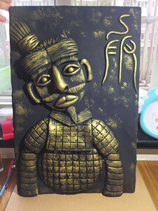 超轻粘土太空泥仿铜版画 旅馆饭店创意浮雕画工具手工材料 青铜器