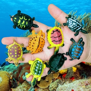 仿真超小乌龟迷你假海龟儿童玩具鱼缸水族箱装饰海洋静态动物模型