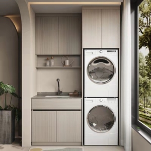 南京定制全铝洗衣机组合柜阳台高柜零甲醛上门测量免费铝合金