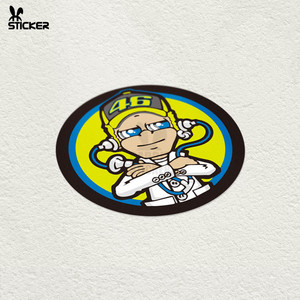 rsz cuxi油箱盖贴纸 46罗西博士头像 摩托车反光贴花