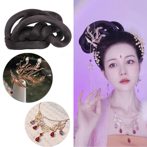 记川国风原创西游记嫦娥假发包套餐软底偏凤发簪桂花发梳唐风项圈