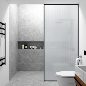 淋浴房隔断卫生间干湿分离长虹钢化玻璃门洗澡厕所浴室不锈钢屏风