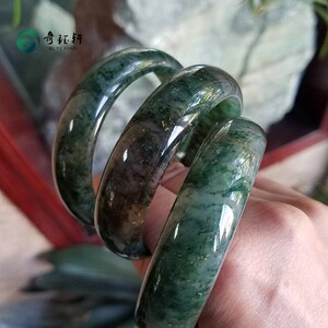 【奇钰轩】南阳独山玉 天然老坑透水天蓝独山玉手镯扁镯平安镯