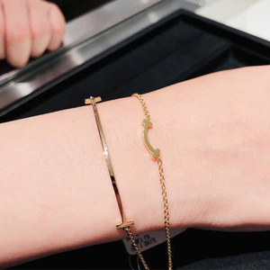 00红杜鹃陶瓷有限公司淘宝代购 tiffany/蒂芙尼笑脸手链 18k玫瑰金