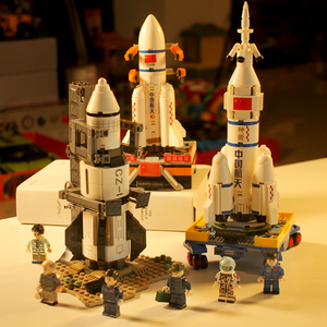 森宝积木航天神舟5号火箭长征一号男孩拼装玩具小学生614岁礼物