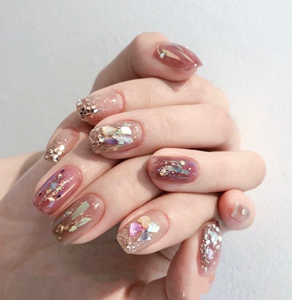 2020新品假指甲 日系jojo晕染贝壳 纯手工定制光疗甲片成品美甲