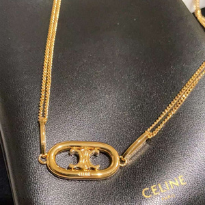 到付*豆6英国小铺*celine/赛琳凯旋门项链 ins冷淡风猪鼻子锁骨链