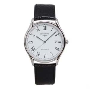 浪琴longines律雅系列休闲皮带机械男表l4.960.4.11.
