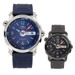 golgen/古尊 潜水蛟龙号500米专业防水日历胶带自动机械男表6112m