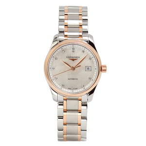 浪琴longines名匠系列29mm镶钻贝母面机械女表l2.257.5.89.