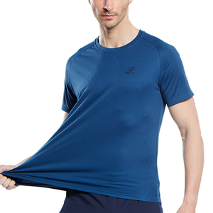 纯色速干短袖t恤春夏透气户外登山短t男圆领跑步运动快干衣探拓