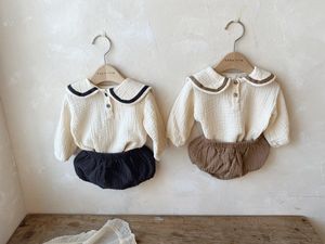 春秋季1-3周岁婴儿套装6个月长袖上衣面包裤两件套男女童宝宝衣服