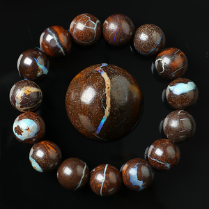 亲宝水晶天然铁欧泊手链女男款 欧泊手串女澳宝玉石水晶饰品礼物