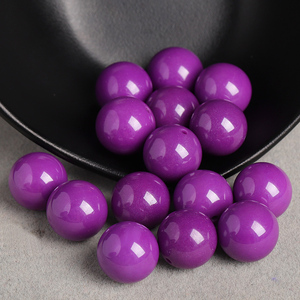 亲宝水晶天然纯净体紫云母单珠 圆珠diy配件手工饰品半成品珠子