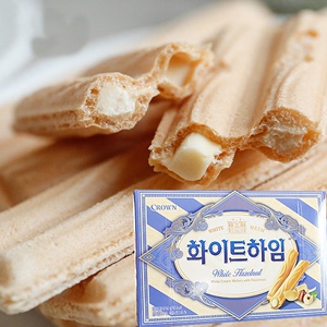 韩国饼干 可拉奥蛋卷 榛子奶油蛋卷 夹心饼干 榛子夹心蛋卷 142克