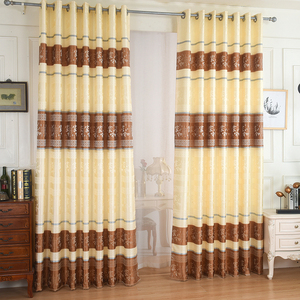 窗帘客厅卧室简约现代布艺定制成品中式飘窗落地窗平面窗高端大气