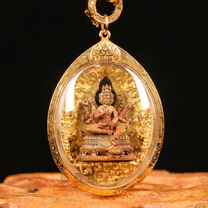 龙婆禅南阿赞刁龙婆pat2561四面神 四面佛佛牌吊坠 萨玛空卡 保真