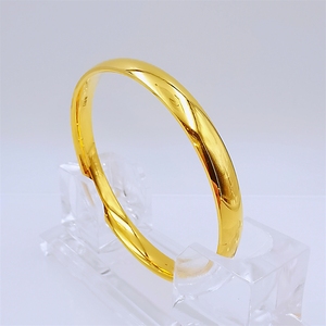 鑫源珠宝黄金手镯足金999纯金光面泥鳅背简约大气结婚首饰正品