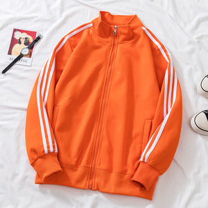 橘色运动外套女棒球服2024新款春季拉链开衫卫衣休闲小个子橙色春