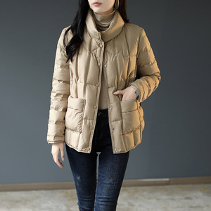 新款上衣轻薄韩版修身短款外套高领女士保暖羽绒服女tb905300341188