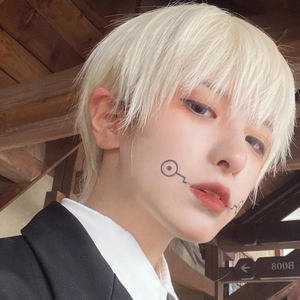 假发男短发万用cos白金色蓬松修脸帅气日常正太日系基佬毛全头套