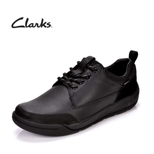 clarks其乐男鞋舒适时尚运动休闲厚底系带轻气垫减震耐磨防水皮鞋