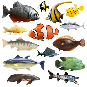 仿真海底动物海洋生物模型飞鱼比目鱼中华鲟玩具动物儿童认知玩具