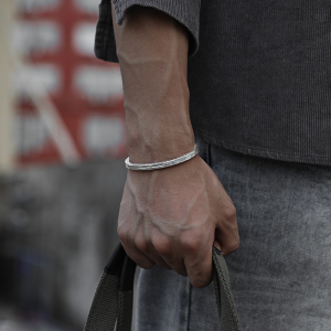 纯银手镯刻字定制