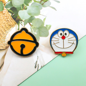 哆啦a梦胸针日系卡通可爱小叮当金属别针饰品铃铛丝巾扣衣服配饰