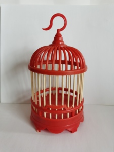 【40个包邮】蝈蝈笼塑料竹制鸟笼款圆笼子单层蝈蝈笼爬虫鸣具厂家