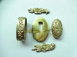 宝剑/精品小刀镡配件/铜装具一套未开刃