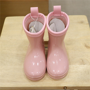 小云朵moimoln韩国代购24四季款女童防水雨靴粉色轻便中筒雨鞋