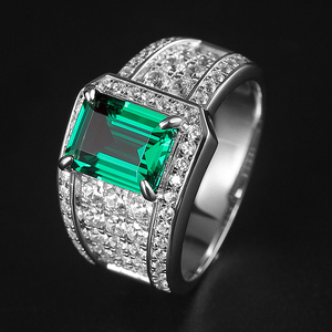 天然祖母绿戒指男