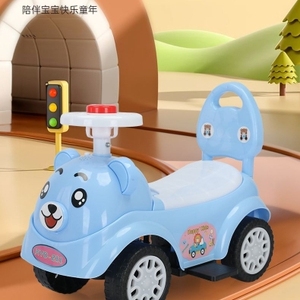 婴幼儿玩具1到3岁音乐灯光静音轮最新款儿童摇摇马助步扭扭车
