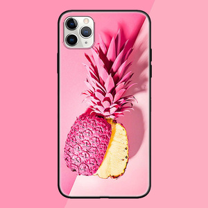 手机壳xsmax磨砂全包7防摔6s/11pro/6p/7p个性创意xs粉色菠萝网红潮牌