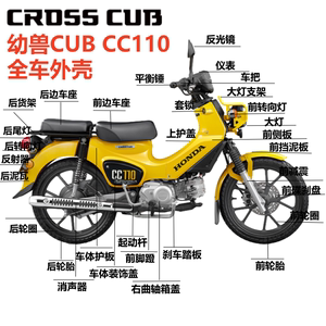 本田CrossCub幼兽CC110全车外壳大灯仪表车体护罩护盖挡泥板前瓦