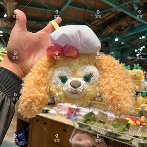 上海迪士尼 可琦安零钱包厨师狗动漫可爱饼饼毛绒零钱包小包挂件