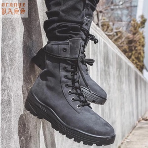 yeezy season 5 boots kanye侃爷椰子绒面户外军事休闲工装靴高帮