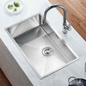 惠达不锈钢手工槽厨房水槽洗碗槽洗菜盆台下盆台中大单槽水盆套餐