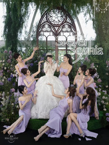 2023新款缎面高级小众性感气质显瘦紫色草坪婚礼新娘伴娘礼服裙