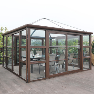 户外凉亭帐篷别墅庭院玻璃房子楼顶花园铝合金亭子露台遮阳阳光房