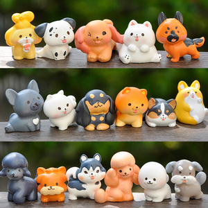 新品整套狗狗系列潮玩盲盒柯基比熊萨摩博美模型微景观装饰品摆件