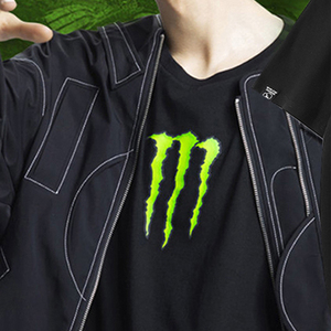 王一博同款魔爪t恤女男短袖潮牌monster衣服机车鬼爪夏季欧美体恤