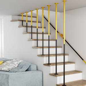复式北欧侧装楼梯扶手护栏简约现代家用围栏别墅室内阁楼酒吧栏杆
