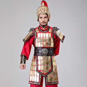 影视古装将军铠甲武士战袍元帅盔甲古装剧组群演服装道具演出服