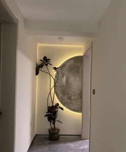 月球半月浮雕灯星球灯月球壁画月球浮雕石膏背景墙3D立体壁灯装饰