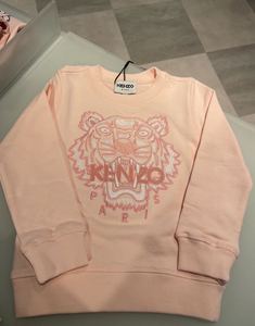 西班牙专柜代购 kenzo 女童字母刺绣虎头卫衣 三文鱼粉_阿里巴巴找货