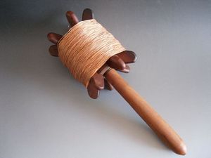 2022潍坊风筝带线木头拐子传统放飞工具六角轮线轴风筝线轮收放款