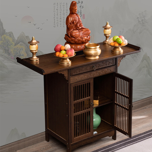佛龛供台家用财神爷神龛佛像神台柜经济型观音供桌香案关公供奉台
