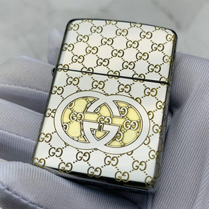 zippo打火机正版纯铜盔甲精雕古驰gucci防风煤油限量男士zppo定制